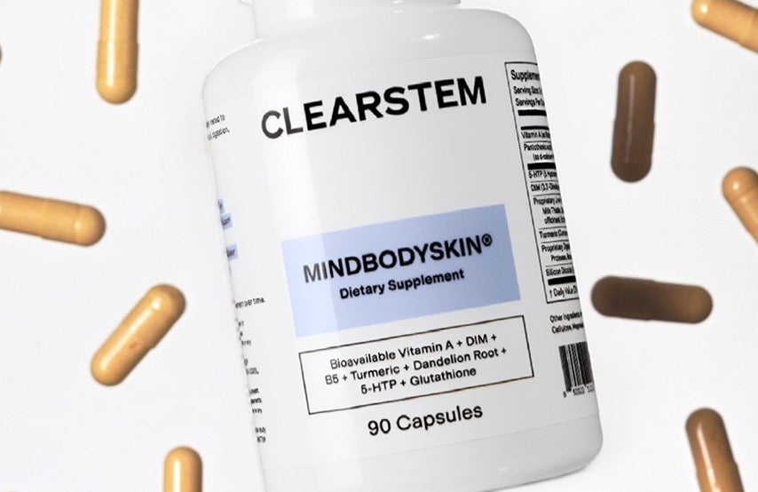 MINDBODYSKIN hormonal acne supplement bottle